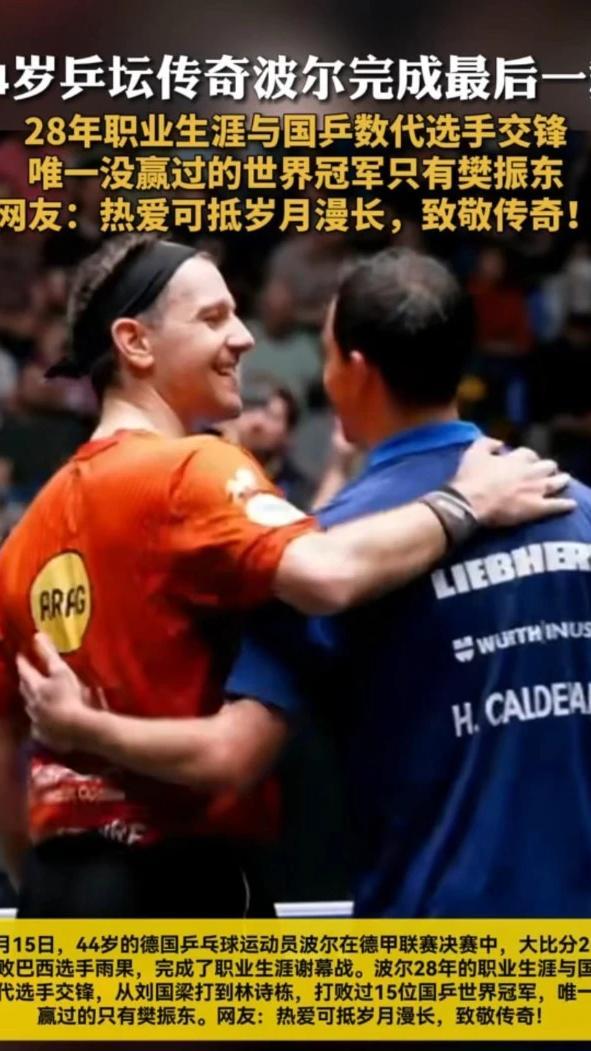 德国乒乓球队逆转法国乒乓球队，波尔送出助攻的简单介绍